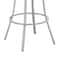 Armen Living Valerie 30" Swivel Slate Gray Faux Leather and Silver Metal Bar Stool LCVLBASLGR30 - alternate 4